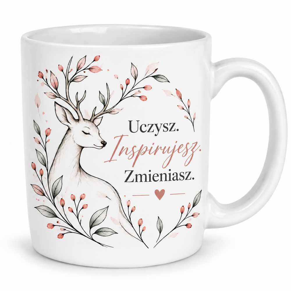 Kubek dla Nauczycielki „Uczysz. Inspirujesz. Zmieniasz.” – Leśna Inspiracja
