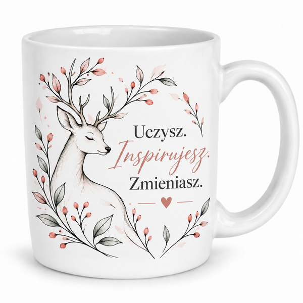 Kubek dla Nauczycielki „Uczysz. Inspirujesz. Zmieniasz.” – Leśna Inspiracja