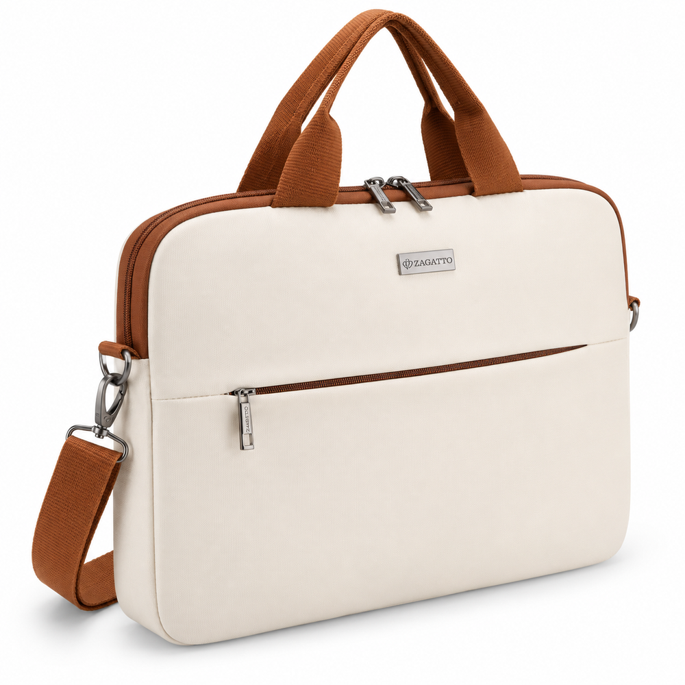 Elegancka torba na laptopa Zagatto – beżowa