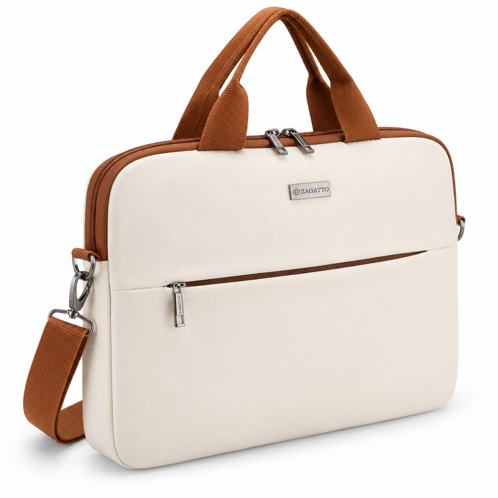 Elegancka torba na laptopa Zagatto – beżowa