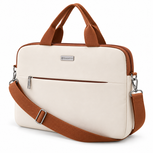 Elegancka torba na laptopa Zagatto – beżowa