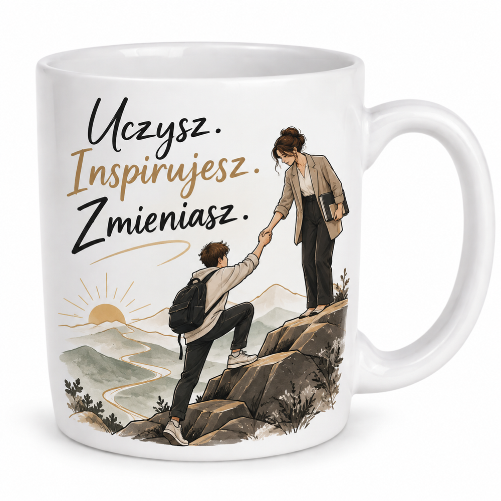 Kubek dla Nauczycielki „Uczysz. Inspirujesz. Zmieniasz.”